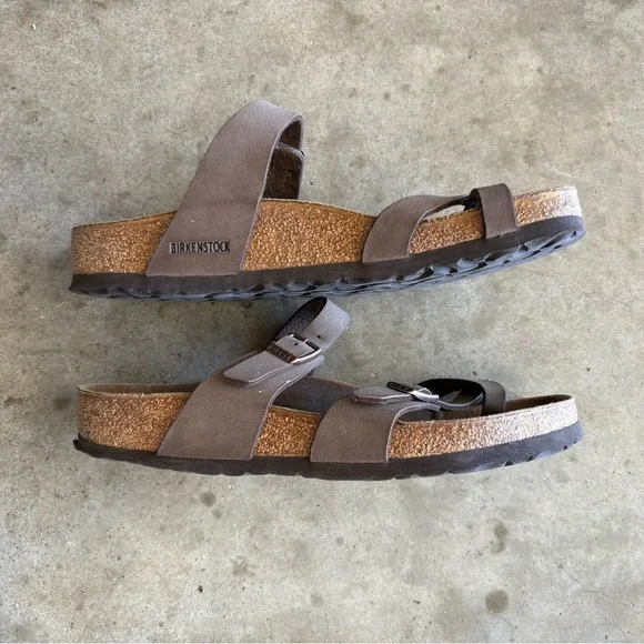 Birkenstock Tan Footbed Sandals - Picture 4 of 5